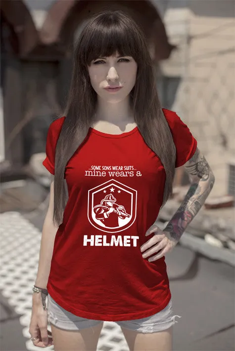 Some Sons Wear Suits Mine Wears a  Helmet (Women)