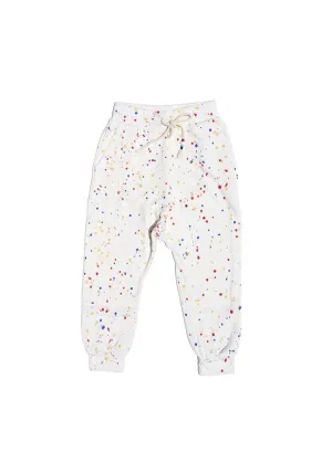 Splatter Harem Jogger (White)