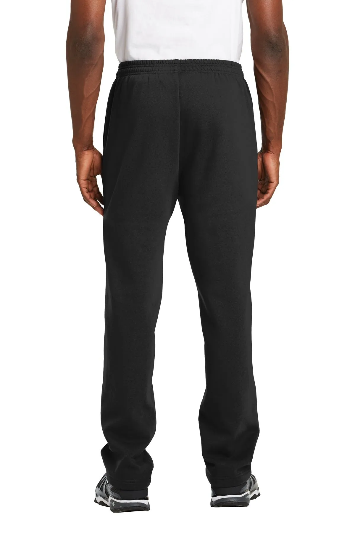 Sport-Tek Open Bottom Sweatpant. ST257 Black