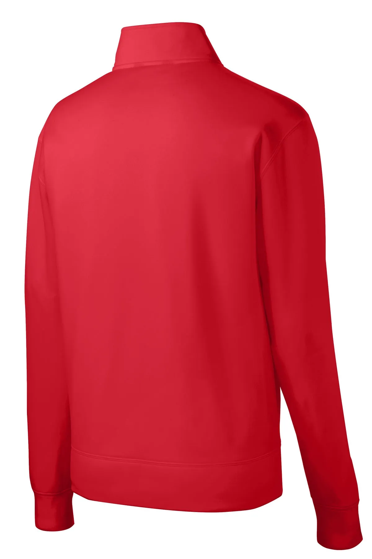 Sport-Tek Sport-Wick Fleece Full-Zip Jacket.  ST241 Deep Red