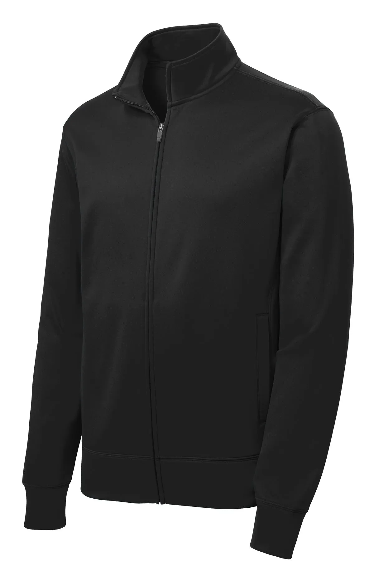Sport-Tek Youth Sport-Wick Fleece Full-Zip Jacket.  YST241 Black