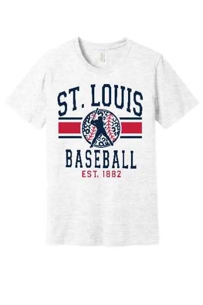 St Louis Leopard Baseball Tees, Long Sleeves or Sweatshirts