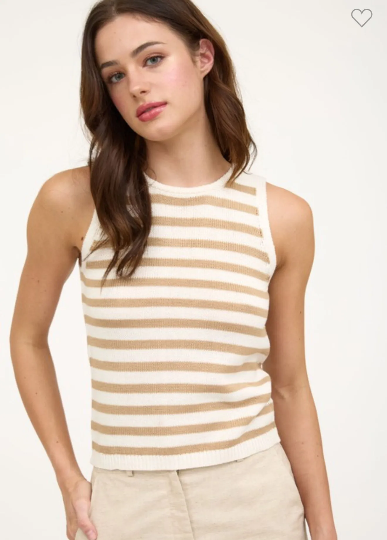 Stripe Sweater Tank Top