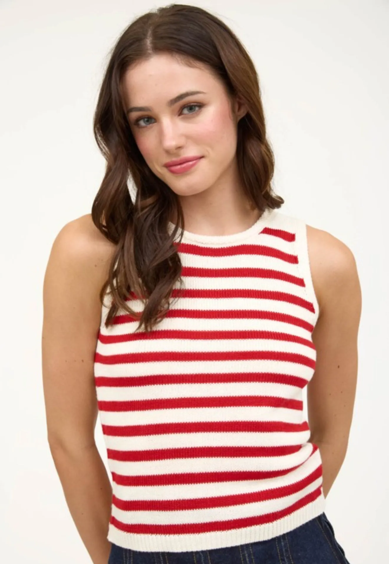 Stripe Sweater Tank Top