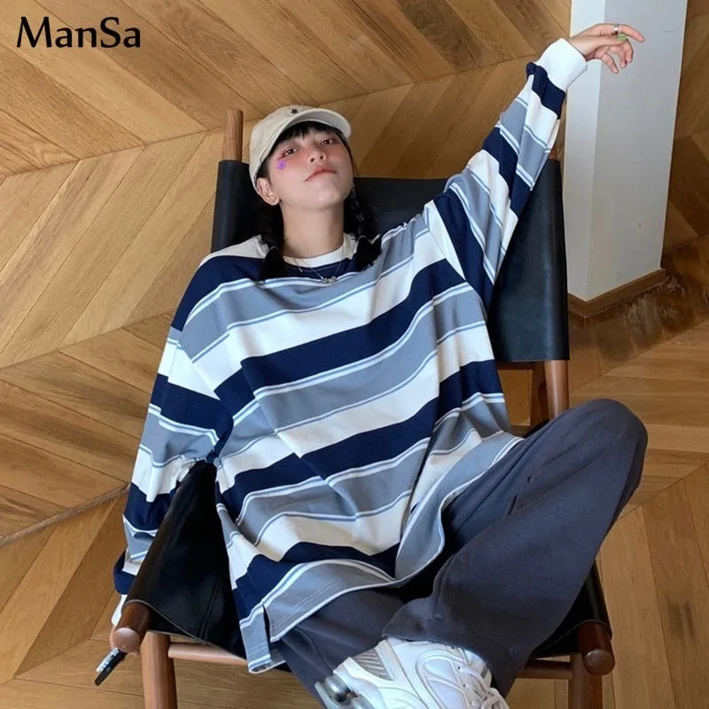 Striped Long Sleeve Hoodie