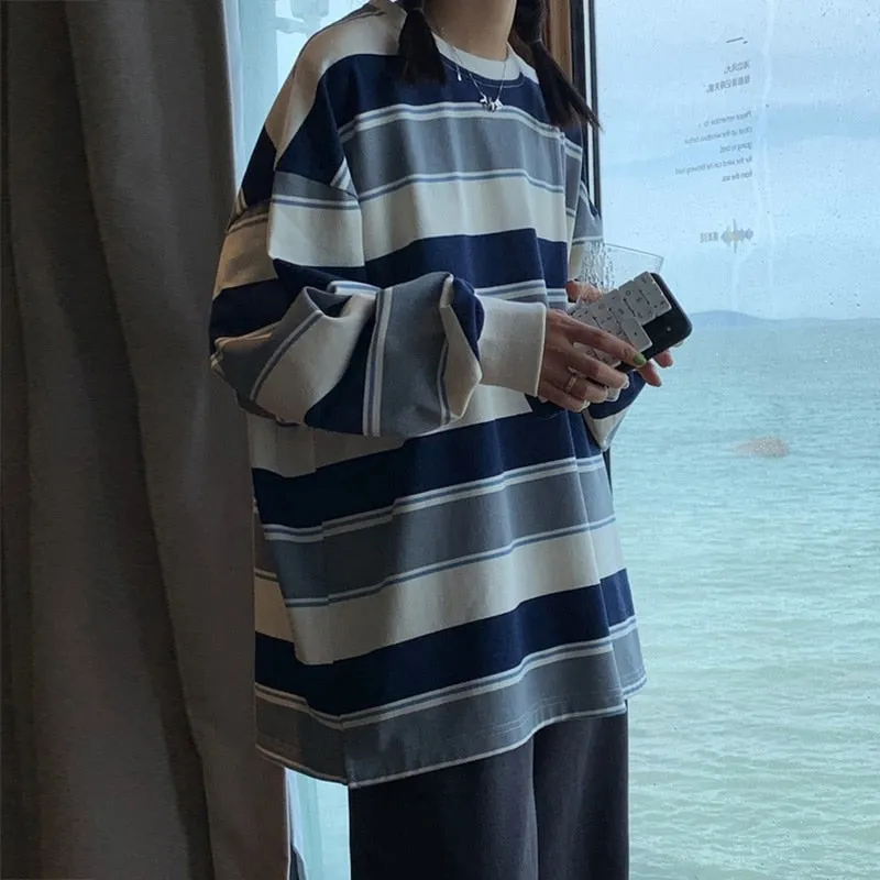 Striped Long Sleeve Hoodie
