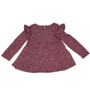 Stripy Brushed Cotton Long Sleeve Top