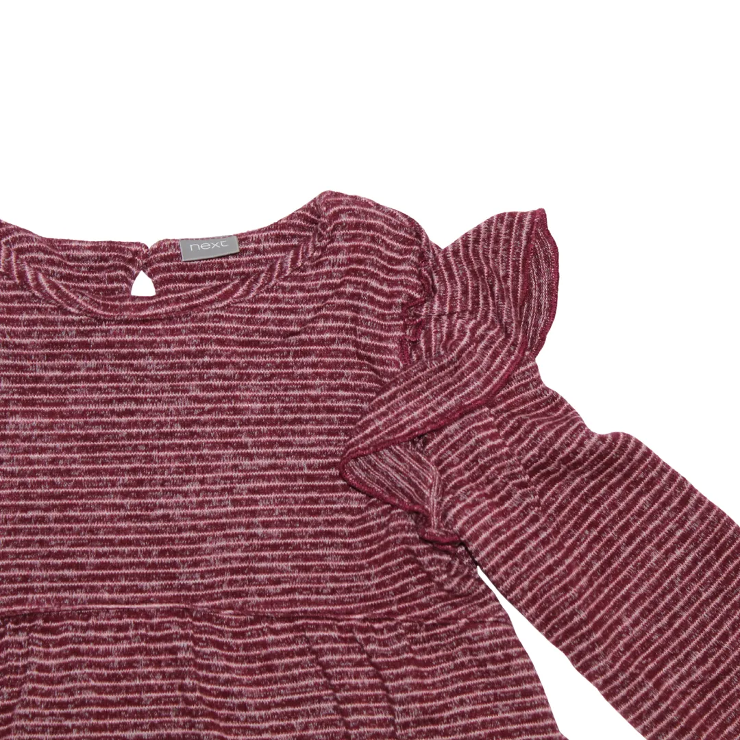 Stripy Brushed Cotton Long Sleeve Top