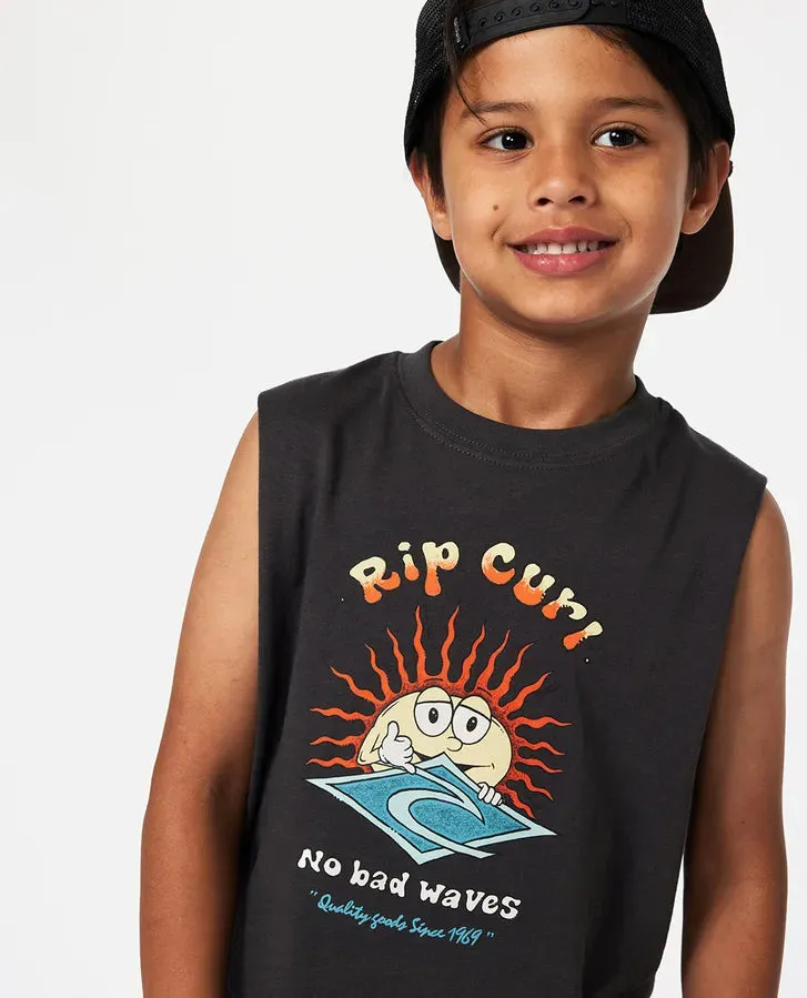 Sun Shaka Tank Boy - Washed Black