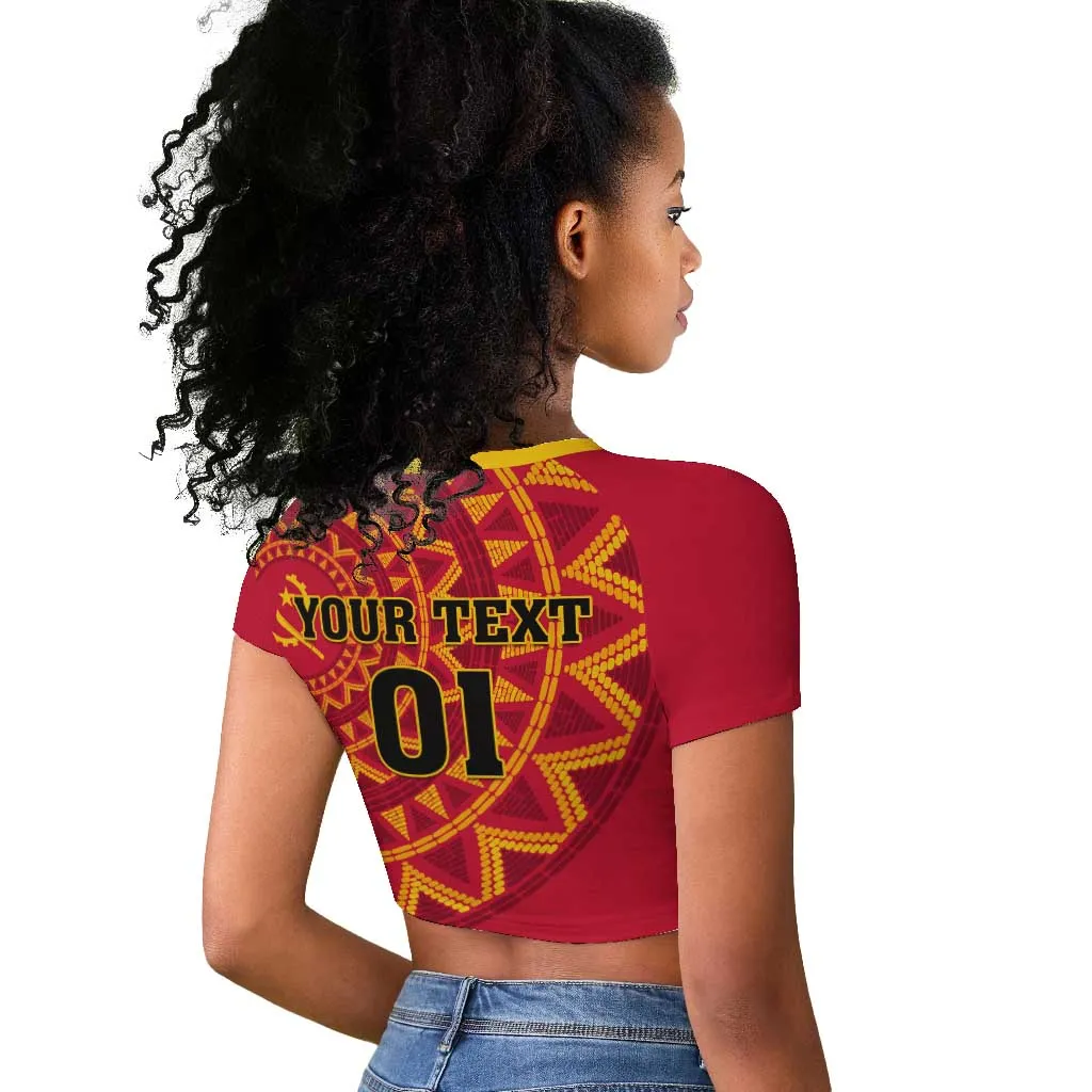 Support Palancas Negras - Red Angola Football Raglan Cropped T shirt LT01