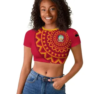 Support Palancas Negras - Red Angola Football Raglan Cropped T shirt LT01