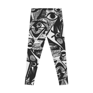 Surreal Stride Stretchy Leggings for Active Wear & Relaxation