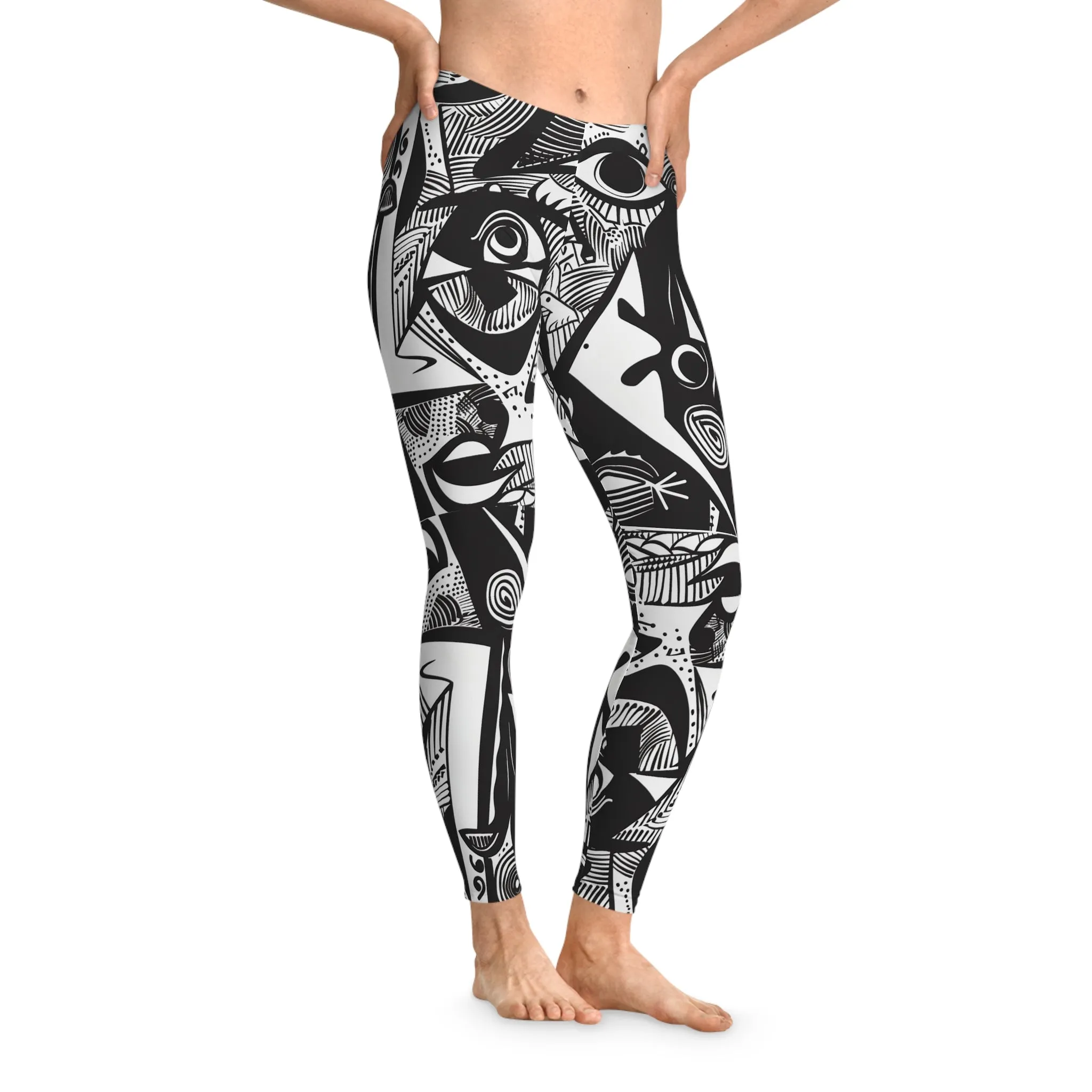 Surreal Stride Stretchy Leggings for Active Wear & Relaxation