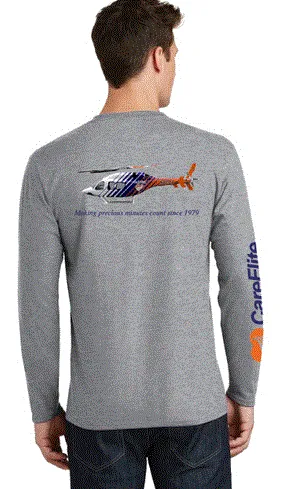 T-Shirt - Long Sleeve Ring Spun Cotton Bell 429 Helicopter