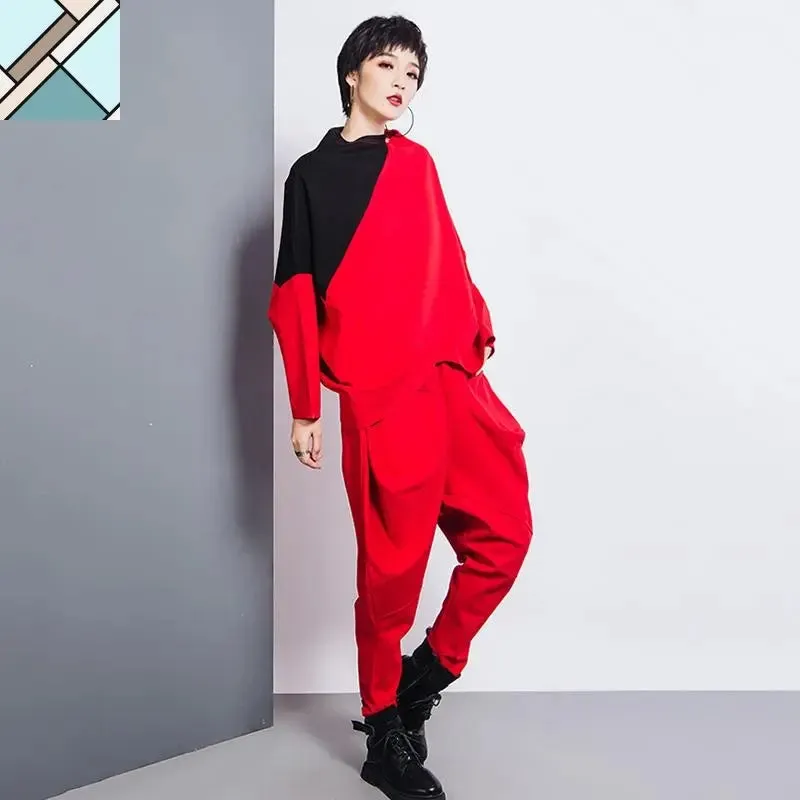 Tanaka Pocket High Waist Harem Pants - Red by Marigold Shadows