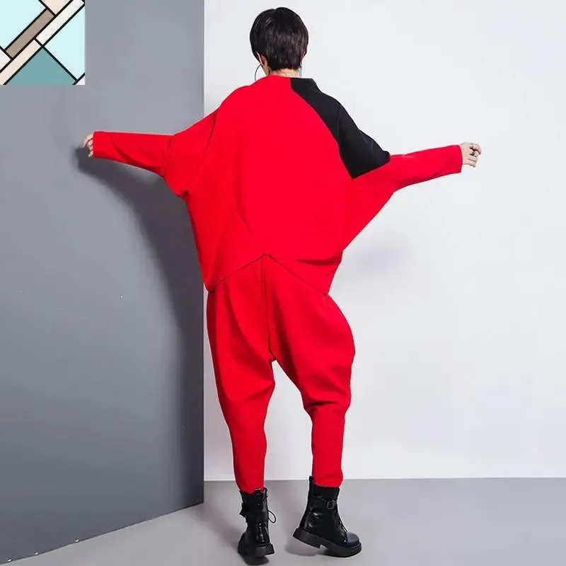 Tanaka Pocket High Waist Harem Pants - Red by Marigold Shadows