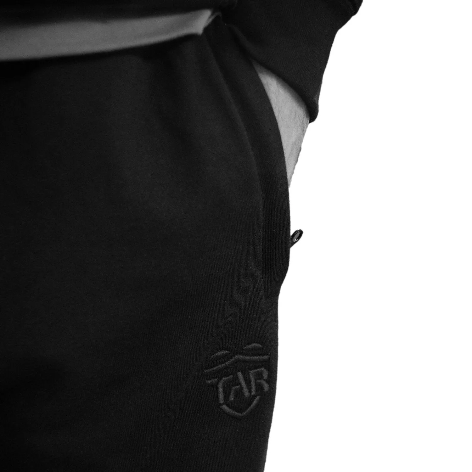 TAR Premium Black Mens Cargo Joggers