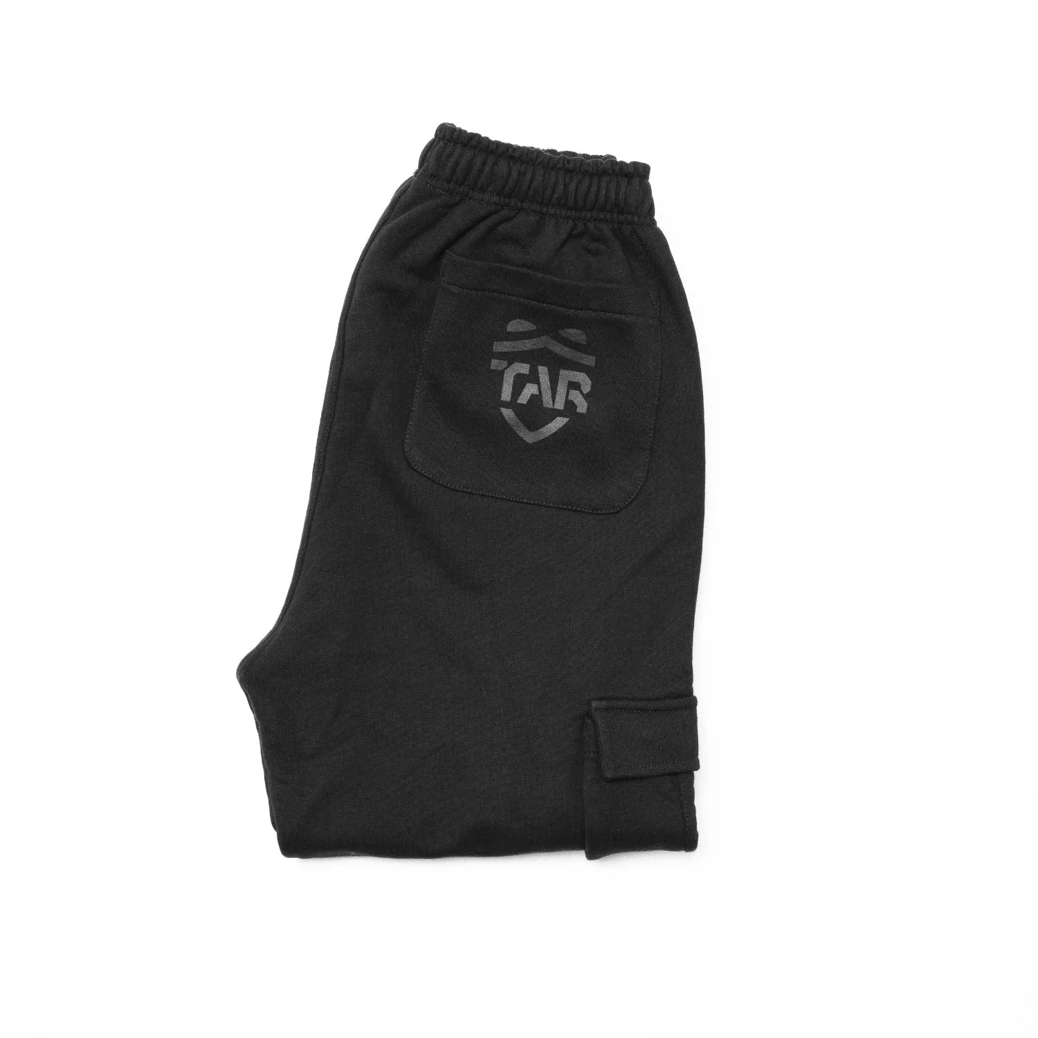 TAR Premium Black Mens Cargo Joggers