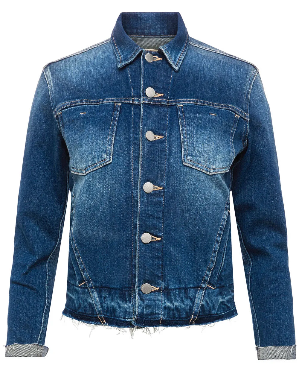 Tatiana Distressed Denim Jacket in Talledega