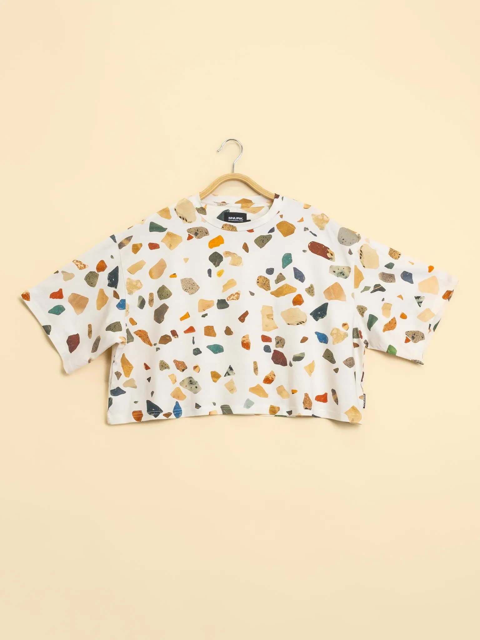Terrazzo Cropped T-shirt Dames