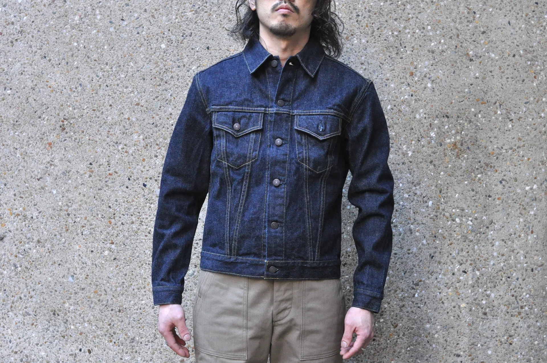 The Flat Head 14.5oz 60's Type 3 Denim Jacket (Indigo)