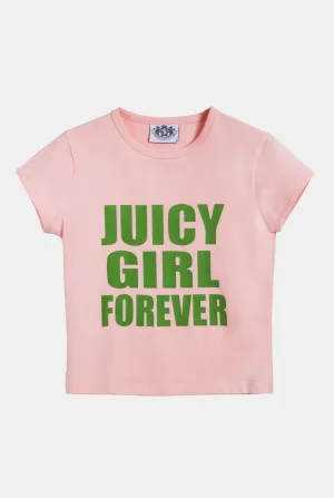 THE ICONS | ALMOND BLOSSOM 'JUICY GIRL FOREVER' BABY TEE