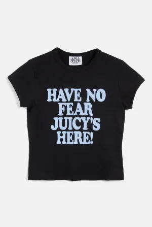 THE ICONS | BLACK 'HAVE NO FEAR' BABY TEE