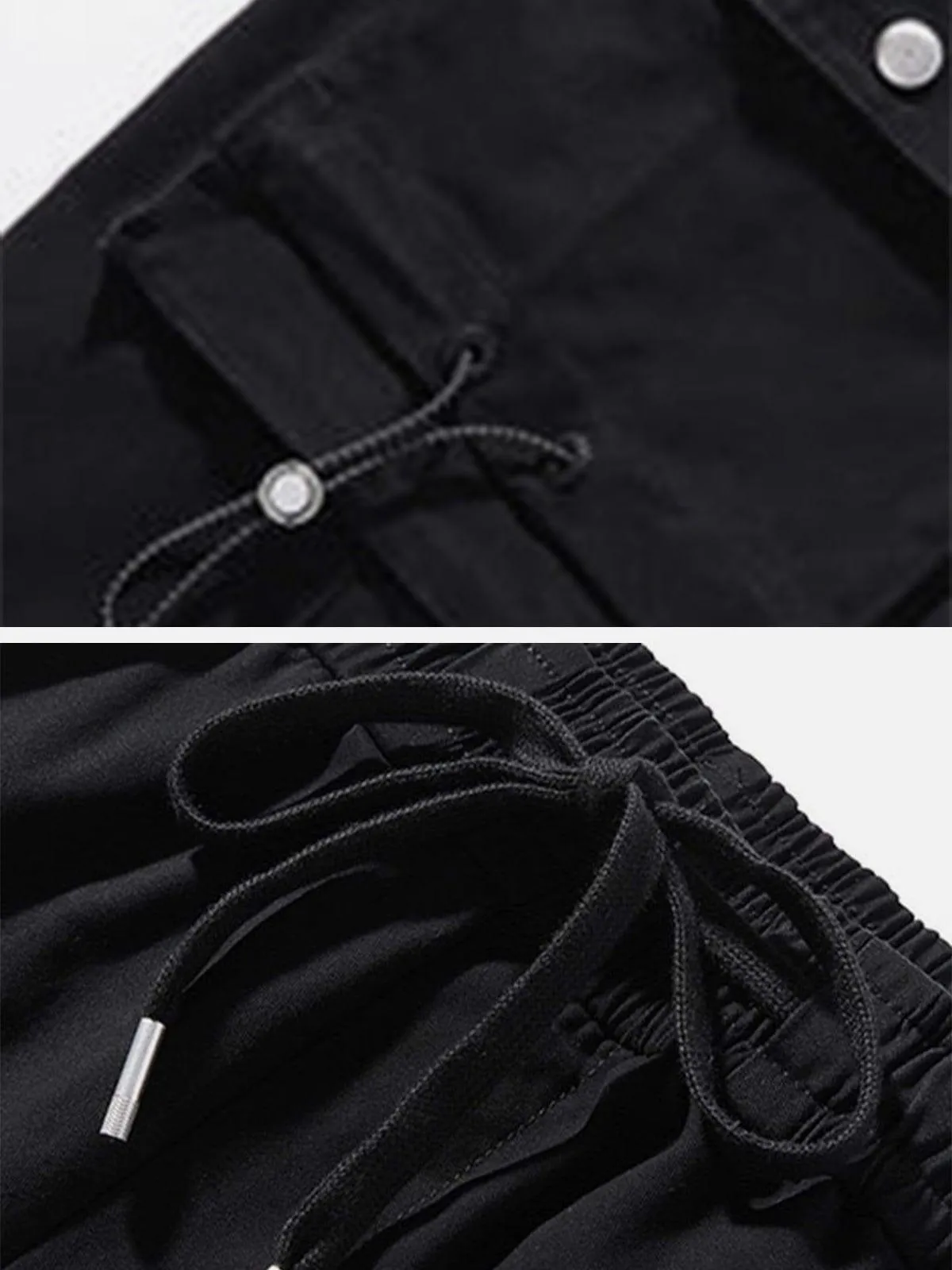 Three-dimensional Zipper Pockets Cargo Pants