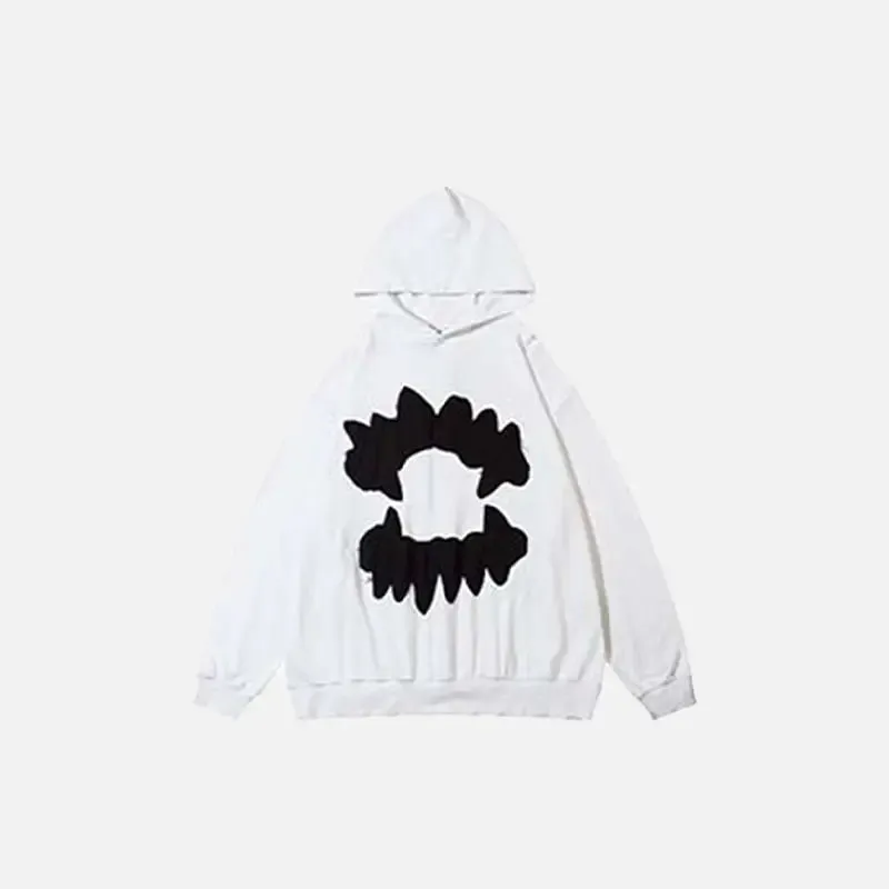 Tiger Tooth Hoodie for Trendy Y2K Streetwear Style
