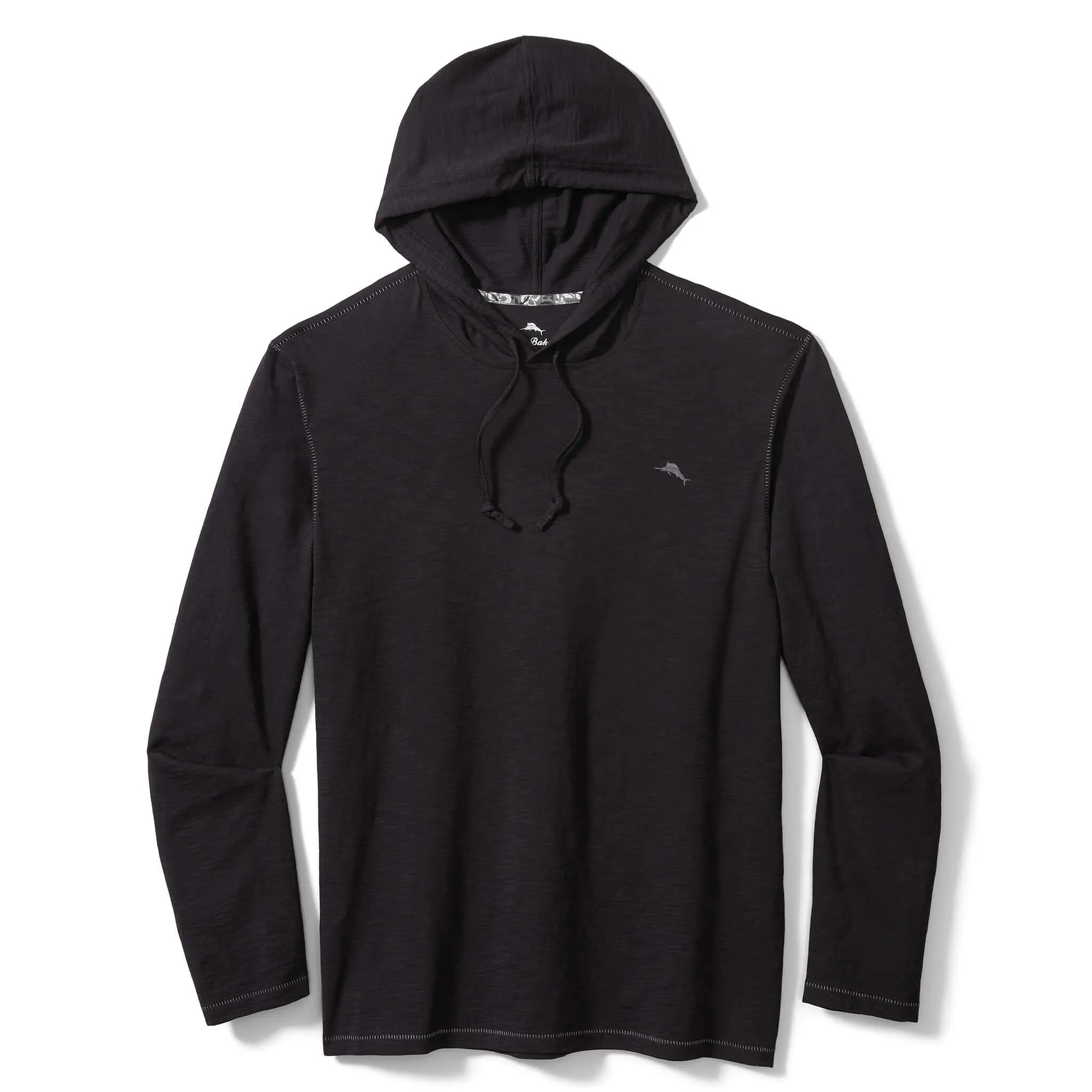 Tommy Bahama Bali Beach Hoodie Long Sleeve T-Shirt - Black