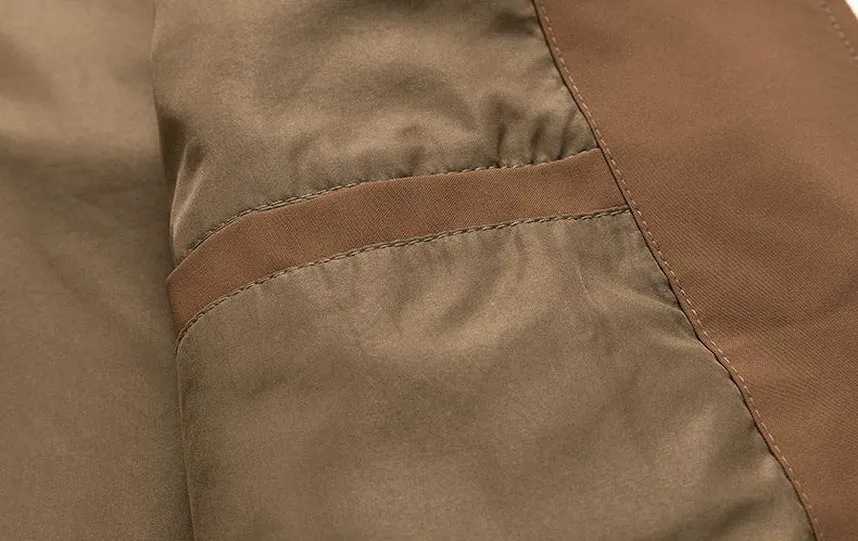 Trendy Men's Stand-Up Collar Trucker Jacket with Elastic Cuff