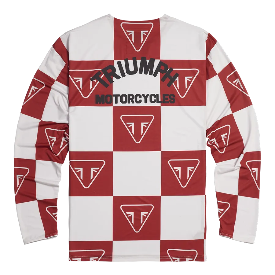 Triumph Ashton Long Sleeve Over Jersey - Red/Bone