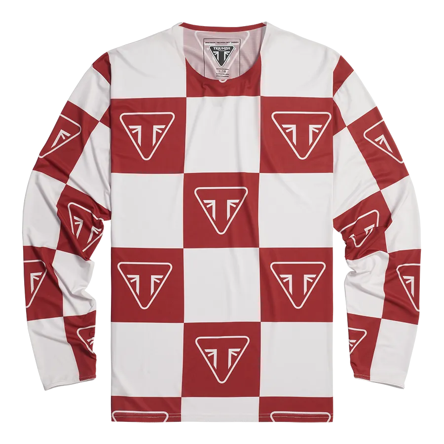 Triumph Ashton Long Sleeve Over Jersey - Red/Bone