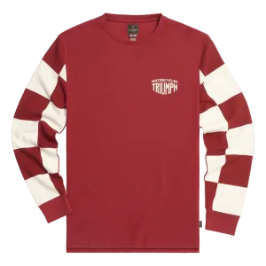 Triumph Harker Long Sleeve T-Shirt - Red/Bone
