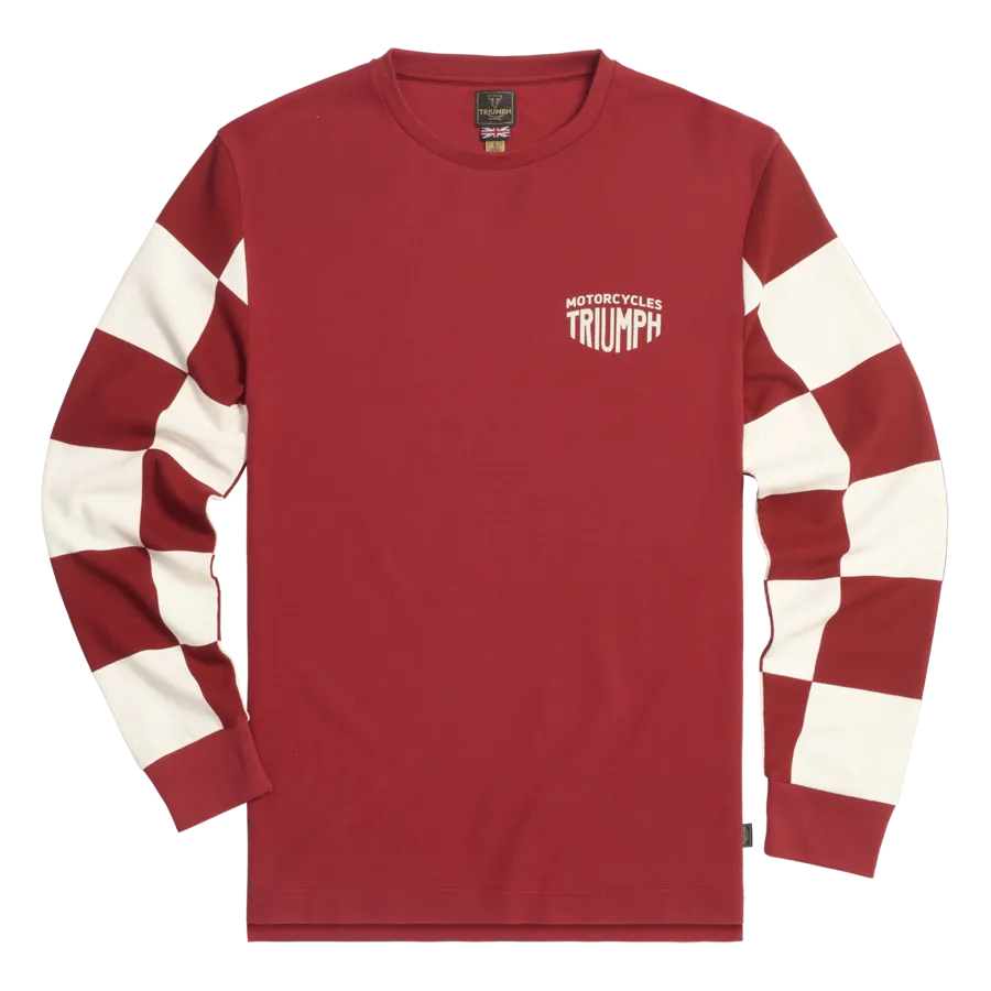 Triumph Harker Long Sleeve T-Shirt - Red/Bone