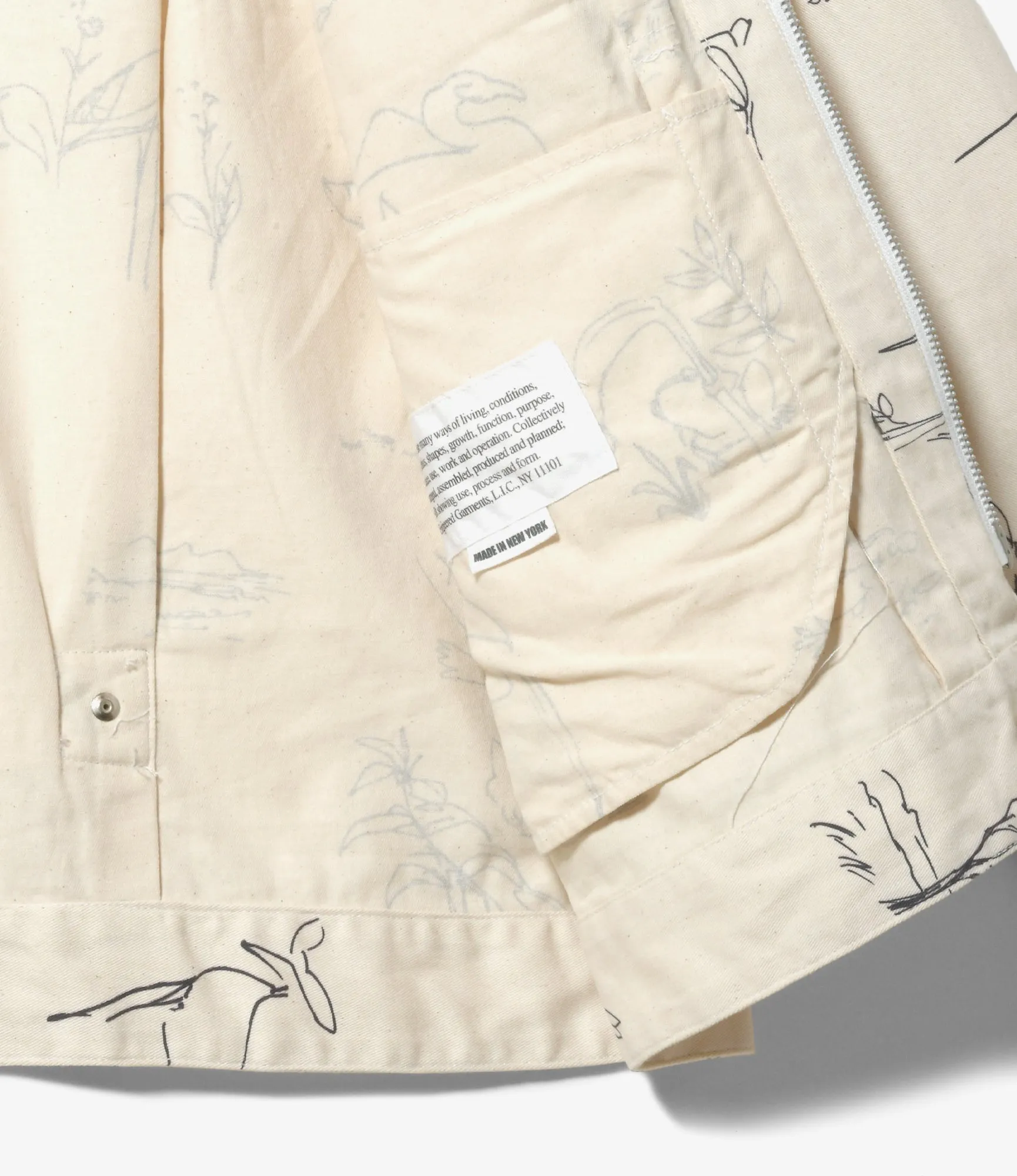 Trucker Jacket - Animal Print Flat Twill