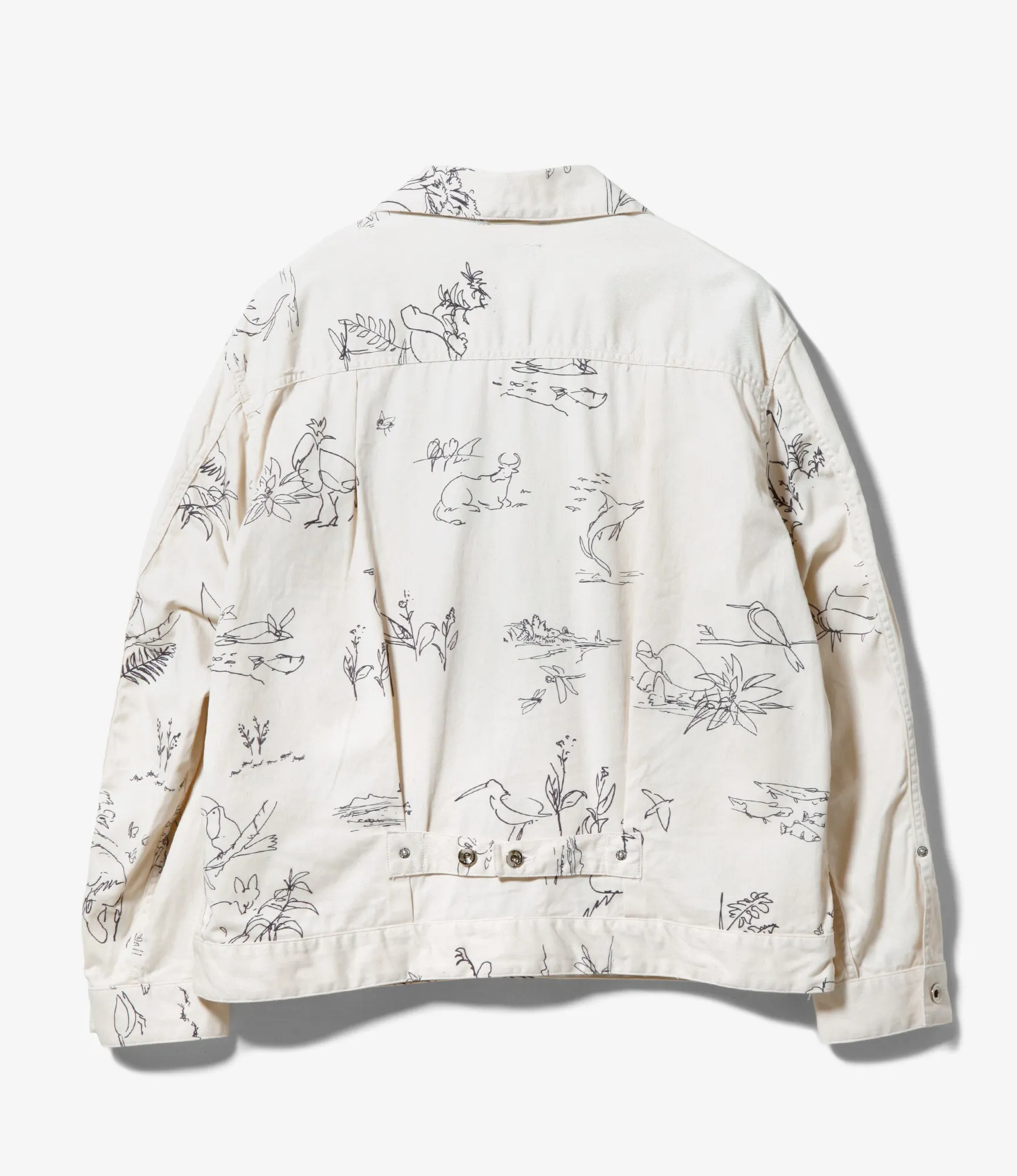 Trucker Jacket - Animal Print Flat Twill