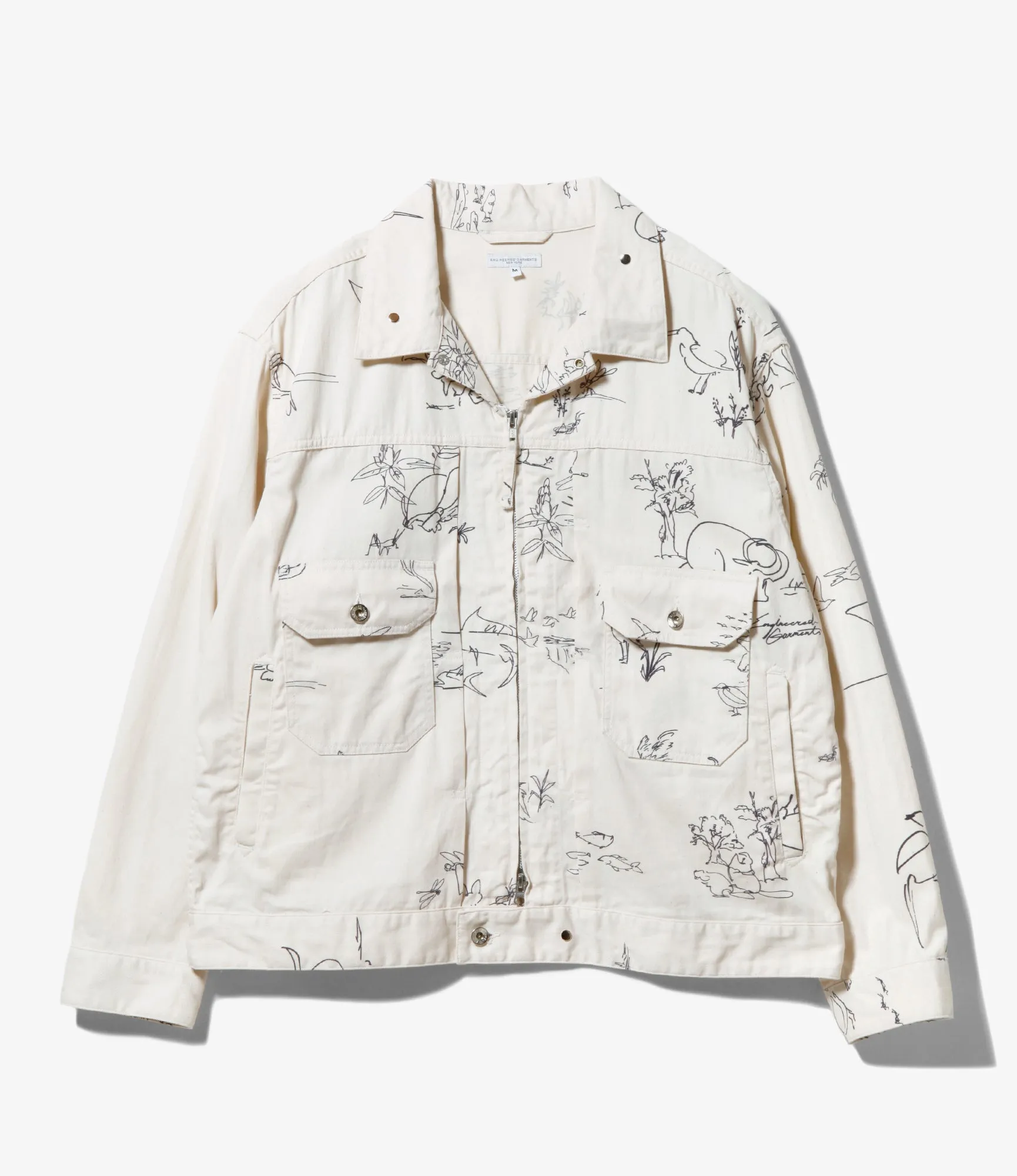 Trucker Jacket - Animal Print Flat Twill