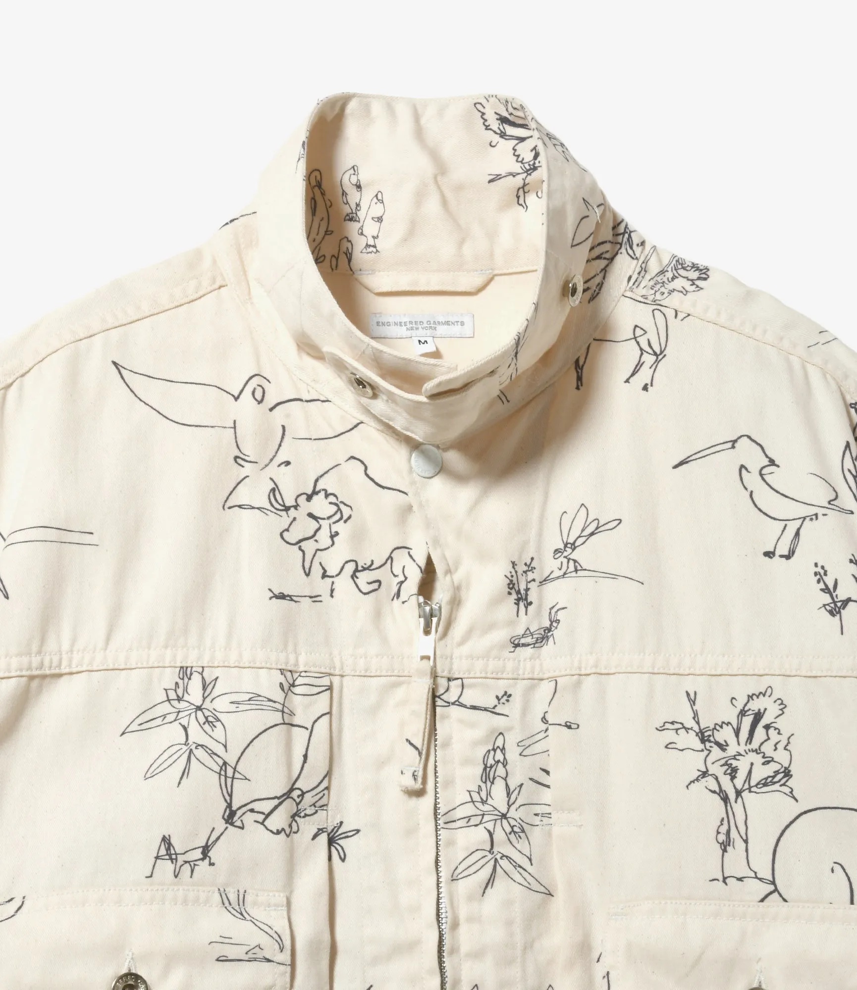 Trucker Jacket - Animal Print Flat Twill