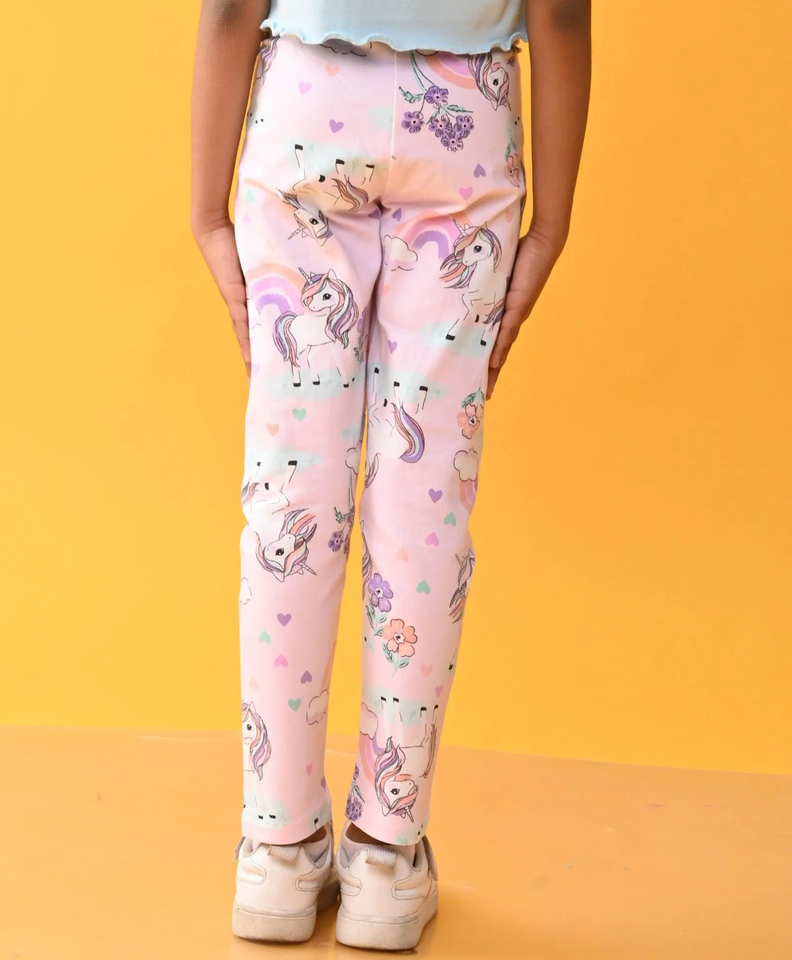 UNICORN HEARTS PINK LEGGING - PINK