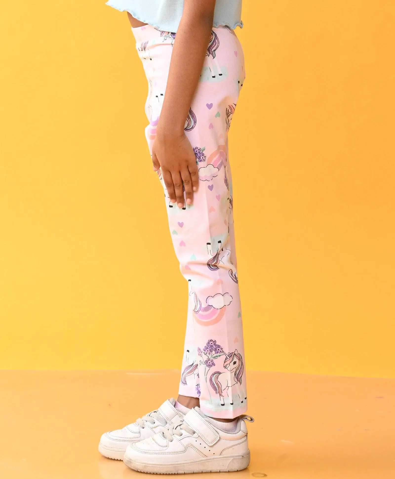 UNICORN HEARTS PINK LEGGING - PINK