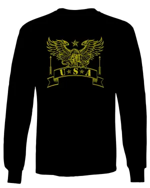 USA Military Eagle American Proud United States of America U.S. mens Long sleeve t shirt