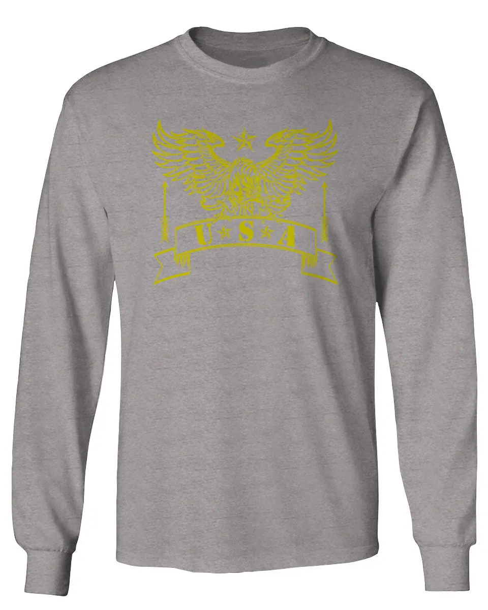 USA Military Eagle American Proud United States of America U.S. mens Long sleeve t shirt
