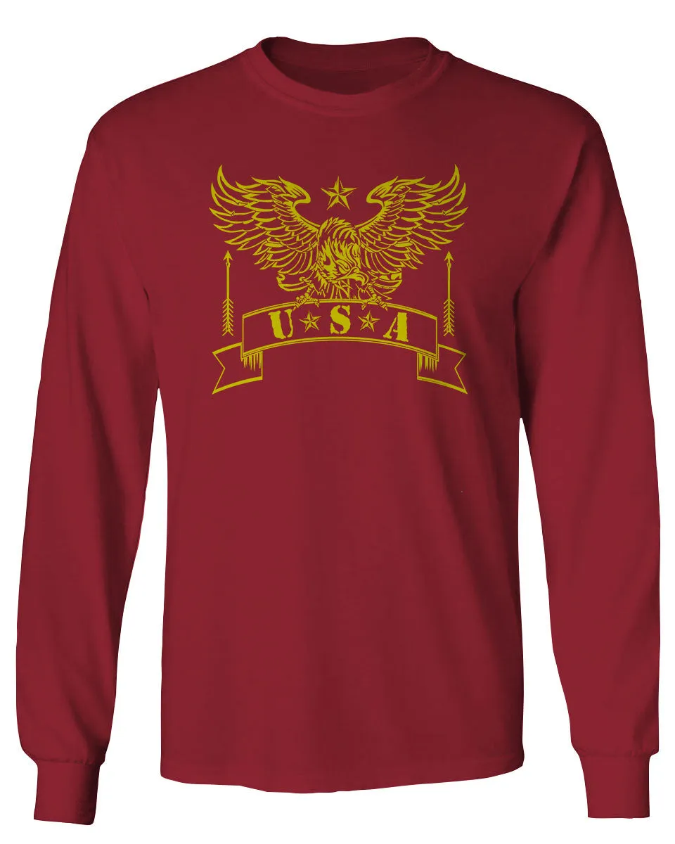 USA Military Eagle American Proud United States of America U.S. mens Long sleeve t shirt