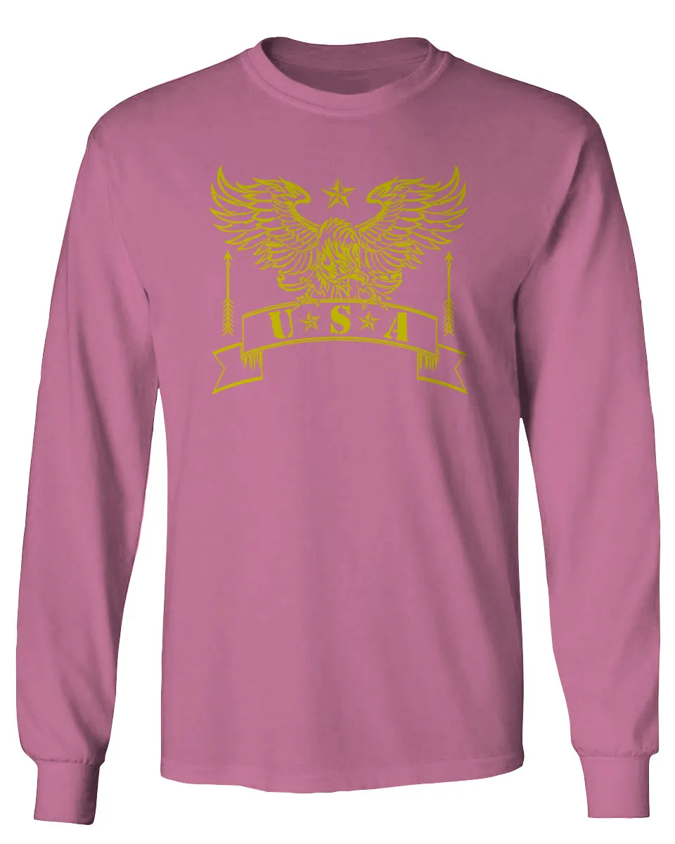 USA Military Eagle American Proud United States of America U.S. mens Long sleeve t shirt