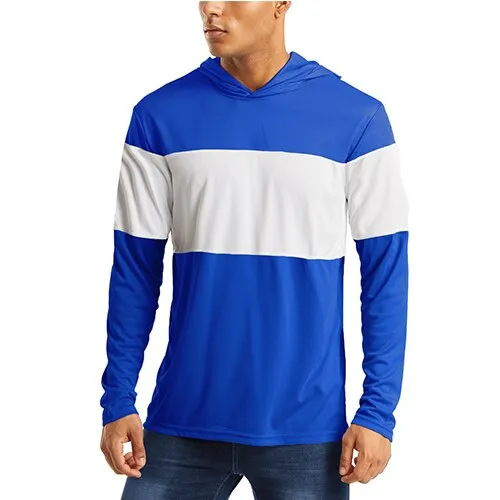 UV Protection T Shirts Men Summer Sun Protection Fitness Workout Long Sleeve Hoodie T-shirts Casual Hike Tshirts Man