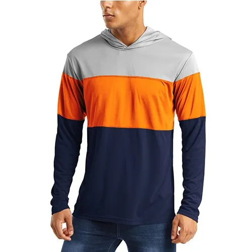UV Protection T Shirts Men Summer Sun Protection Fitness Workout Long Sleeve Hoodie T-shirts Casual Hike Tshirts Man