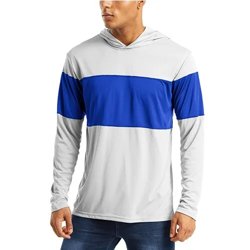 UV Protection T Shirts Men Summer Sun Protection Fitness Workout Long Sleeve Hoodie T-shirts Casual Hike Tshirts Man