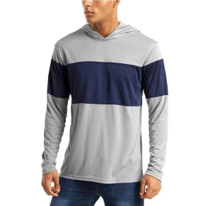 UV Protection T Shirts Men Summer Sun Protection Fitness Workout Long Sleeve Hoodie T-shirts Casual Hike Tshirts Man