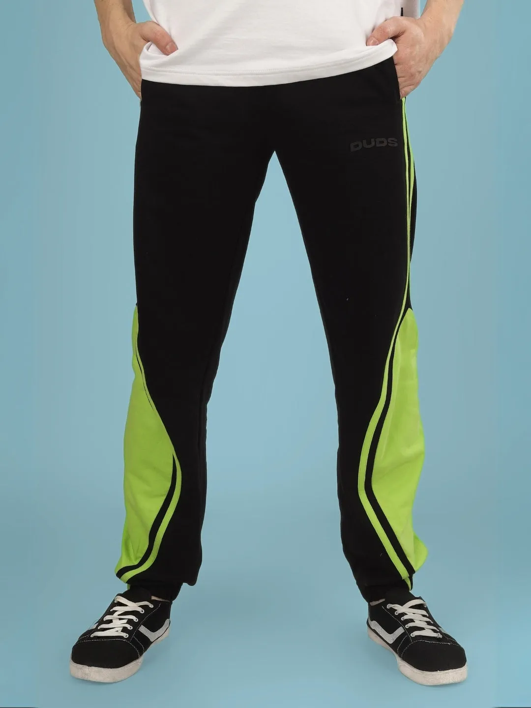 VECTOR BAGGY JOGGERS (BLACK-NEON)